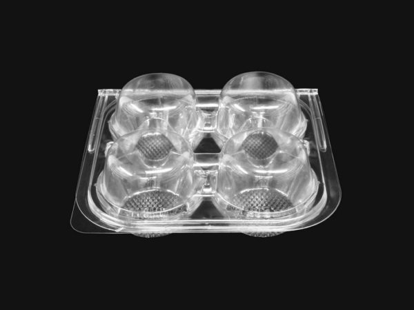 DMD 202 - 4 Cavity Tart Hinged Lid