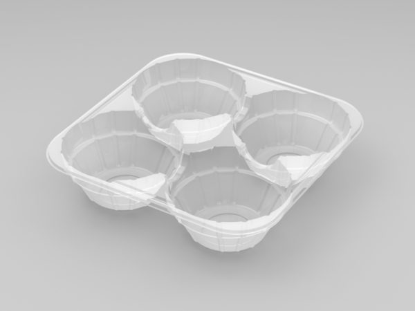11085 - 4 Cavity Foil Tart Tray
