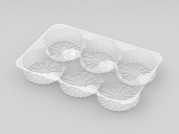 11106 - 6 Cavity Large Pie Tray