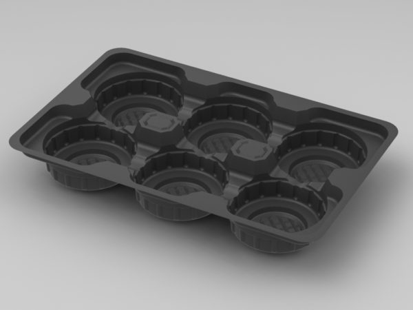 11249 - 6 Cavity Mince Pie - Black