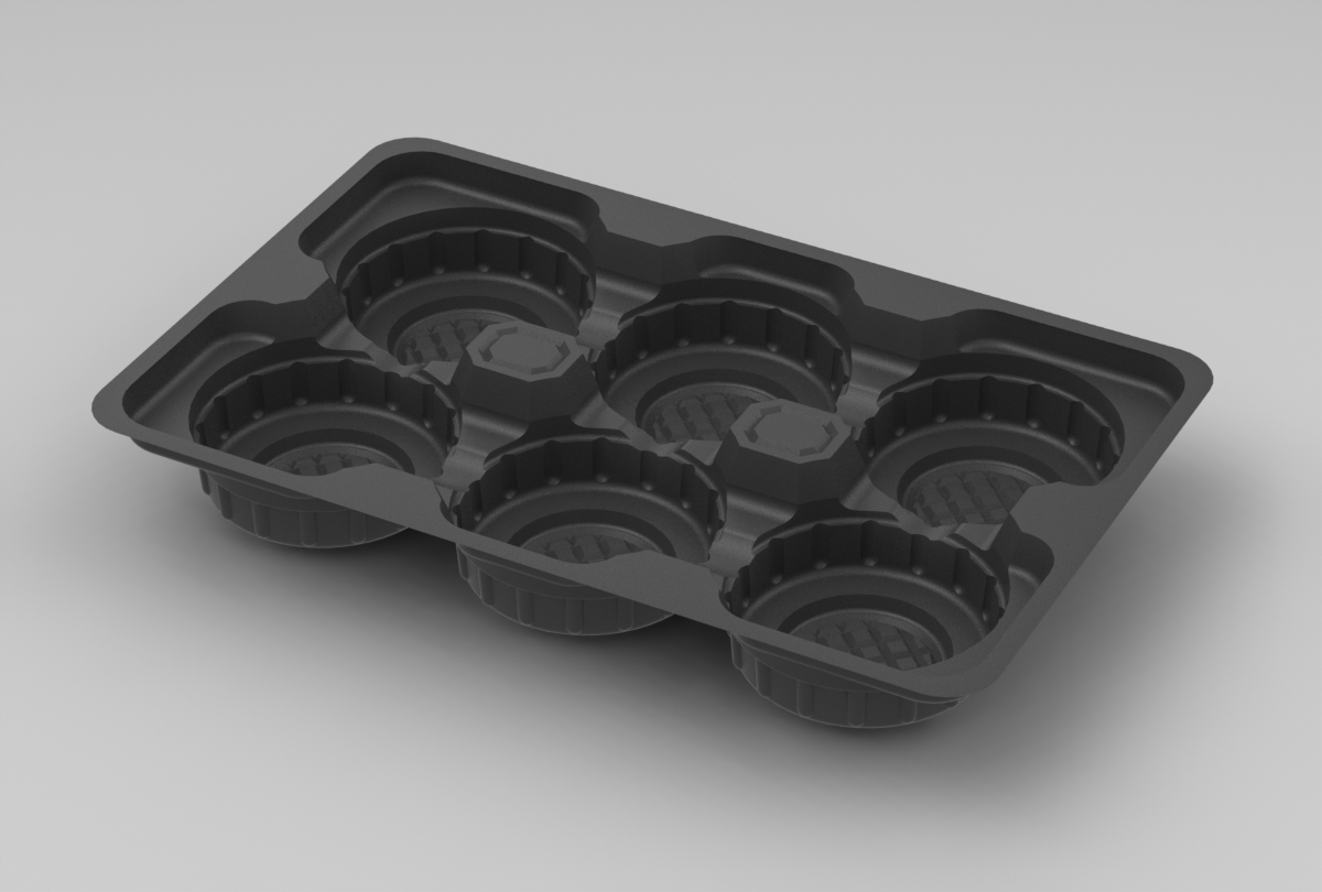 11249 - 6 Cavity Mince Pie - Black