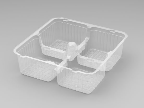 4 Cavity Square Deep Tray